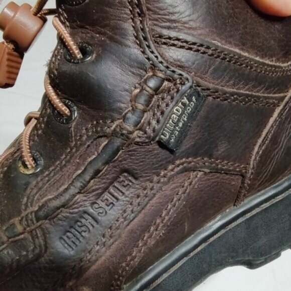 Red Wing Irish Setter Dark Brown Leather Work Boots 9 - Picture 7 of 14